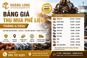 bảng giá phế liệu mới nhất tại Hoàng Long